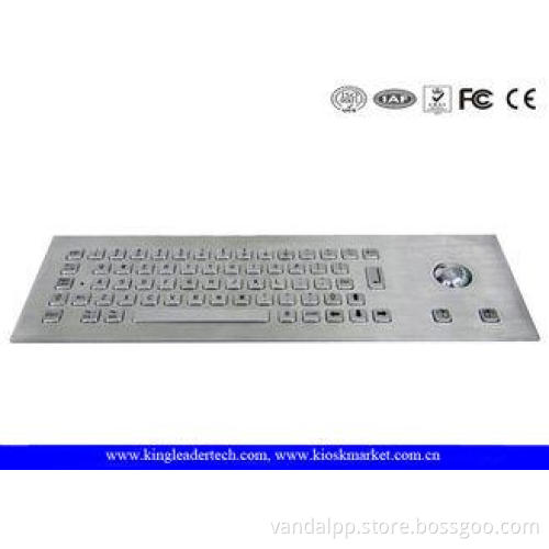 Water-proof 64 Stainless Steel Keys Metal Industrial Keyboa
